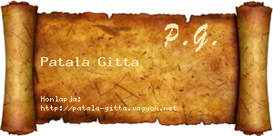 Patala Gitta névjegykártya